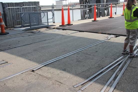 The rails that carried freight cars across Lake Michigan can still be seen in Badger’s main deck.