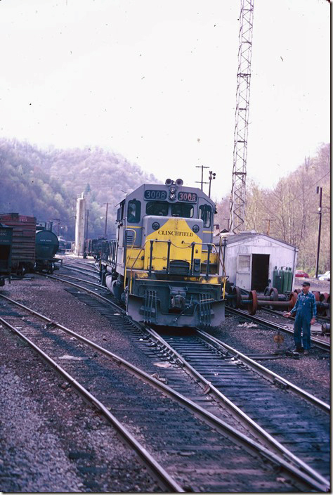 While passing through on an excursion train, I shot 3008 switching in Dante Yard. 04-27-1974.