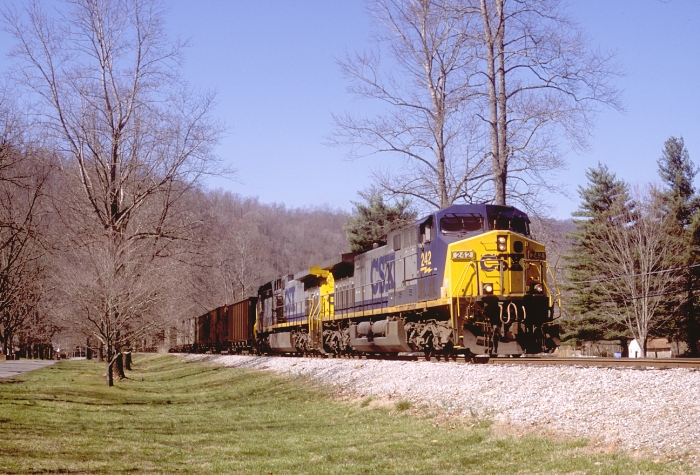 242 slowly moves upgrade near Mary Alice, Ky.