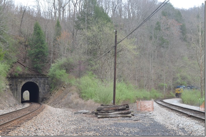 The conductor said it would be over an hour before they would return to put together the loads, so I headed for home. CSX 347. McClure VA. 03-28-2020.