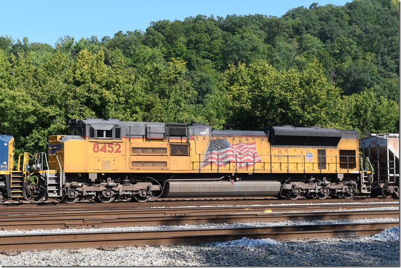 UP 8452 is a SD70ACe. 08-25-2024. Shelby KY.