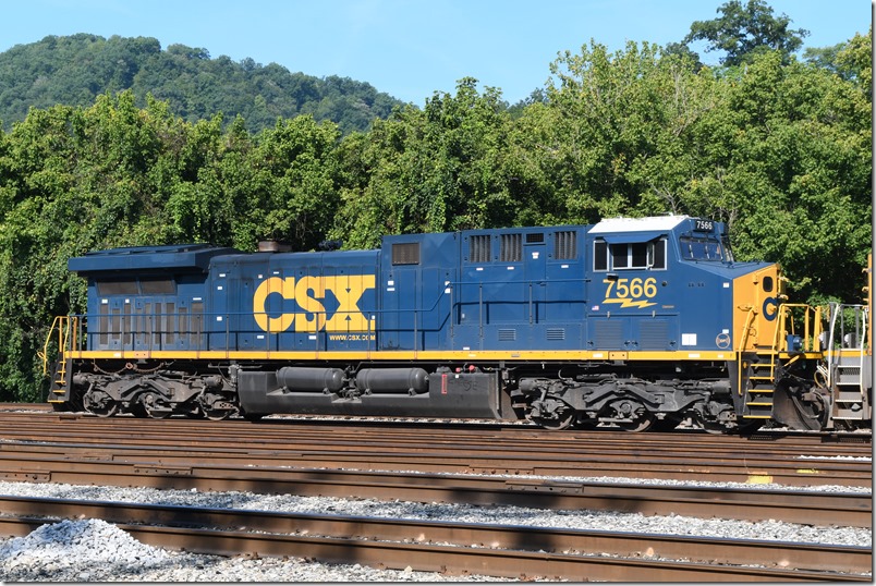 CSX 7566 is now a CM44AH upgraded from an earlier AC44. Shelby KY.