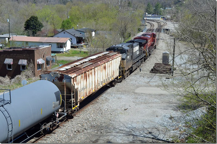 The Shelby depot used to be on the right. CP 9369-NS 9699. Shelby KY.