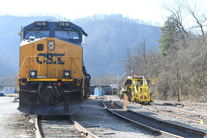 Part of the old caboose track has been removed.
