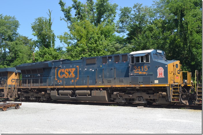 CSX 3415 is model ET44AH. Shelby KY on 07-04-2020.