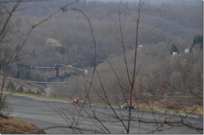 Arch Coal’s Beckley Pocahontas refuse dump taken off Old Eccles Road near Beckley. The Piney Creek SD is on the hill above the stacking tube.