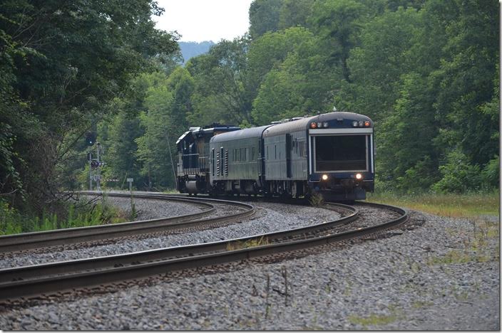 Jesse Smith had an excellent article in recent C&OHS Historical Magazine about C&O’s roadway inspection car RI-1. Here’s the latest version. C&O’s was used only a couple times a year. I’m sure this train roams the vast CSX territory all year. CSX 6025. Austen WV.