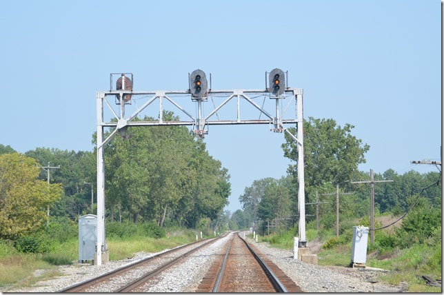 The reverse curve looking west is the hang-up point. View 2.