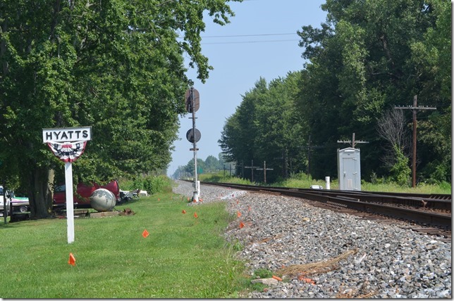 Looking west at Hyatts at MP 18.4.