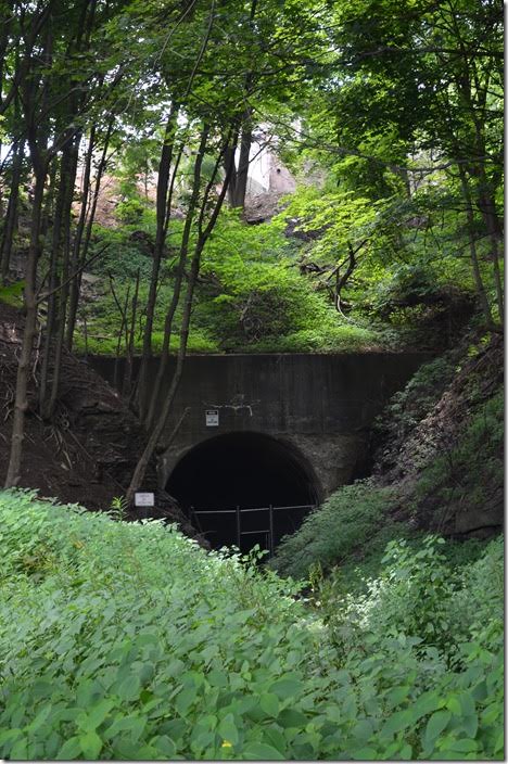 We paused in Frostburg MD to check out the WM Scenic Railroad station. I’m not sure if WMSR has resumed service to Frostburg or not. Just beyond the turntable is the old Cumberland & Pennsylvania Railroad tunnel which took that line under the town and down into the Georges Creek valley to Westernport. C&P tunnel - Frostburg MD.