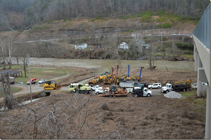 Some of the R. J. Corman and Donahue equipment that was coming in.