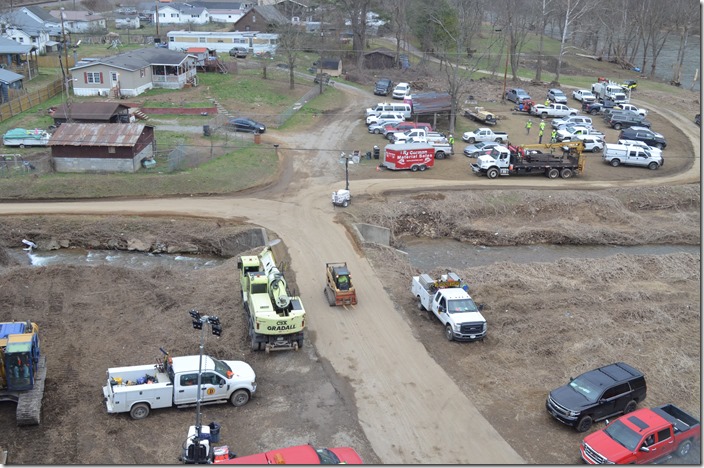 Staging area. CSX derailment. Draffin KY. 