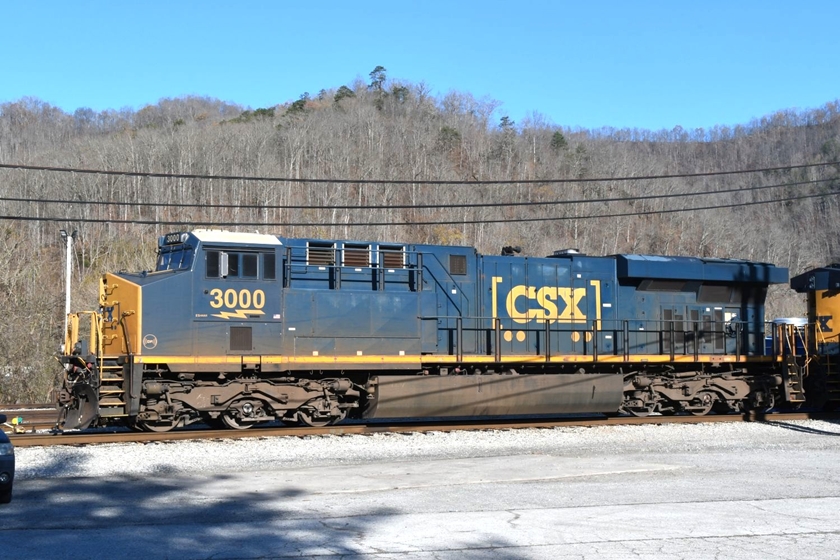 Class ES44AH 3000 is at Shelby KY, on 12-08-2024.
