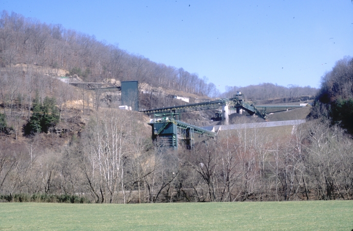 Nally & Hamilton Enterprises' Balkan loadout at Tejay, Ky., on the Cumberland Valley Sub.  This was formerly known as Whipple.  Nally & Hamilton acquired the property and reopened it in 2006 as a 4-hour, 110-car batch-weigh tipple.  I heard a train on the scanner that was loading here earlier in the day. View 1.