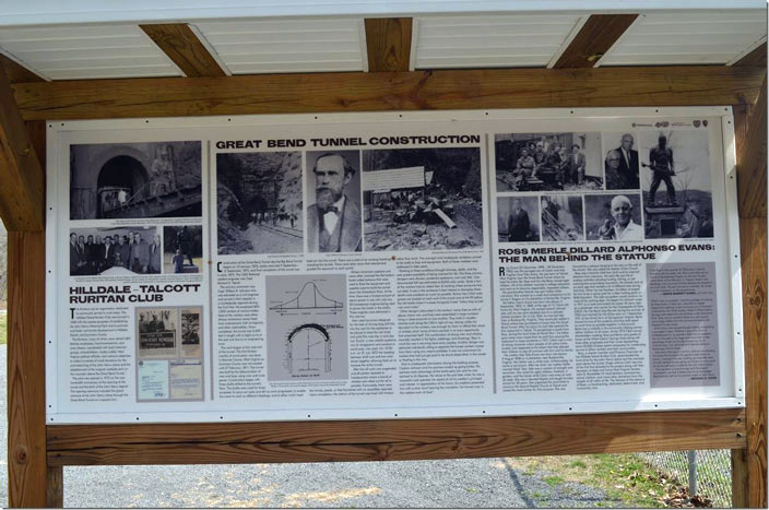 Great Bend Tunnel construction marker. Talcott WV.