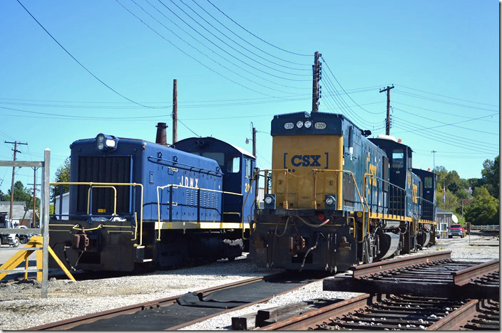 CSX MP15Ts 1209-1231 and JDNX 3. S Charleston WV.