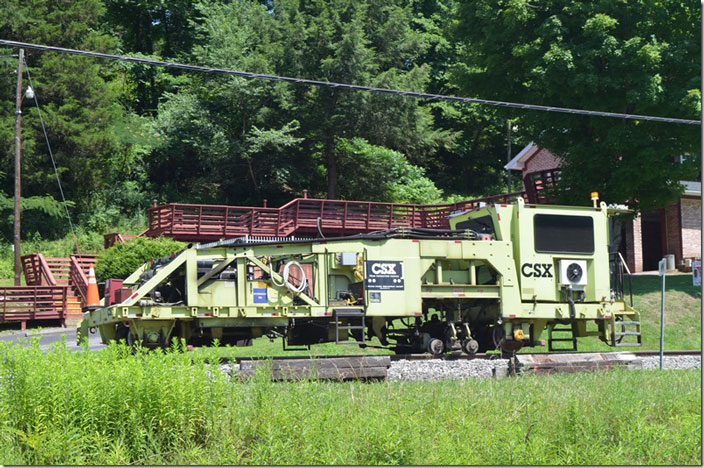 RST 201204 appears to another tamper. Note that it is receiving maintenance at Bryan Park Roadway Shop. This is the former Richmond, Fredericksburg & Potomac Railroad locomotive shop in Richmond VA. Previous to that CSX did roadway equipment maintenance at the ex-B&O roundhouse in Fairmont WV. CSX tie gang. Robinson Creek KY.