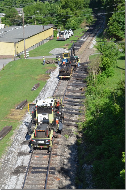 CSX tie gang. View 3. Robinson Creek KY.