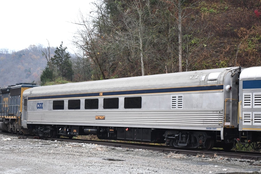 CSX 994368 "Detroit" is now part of the track geometry train, although I'm unsure of its function or history.