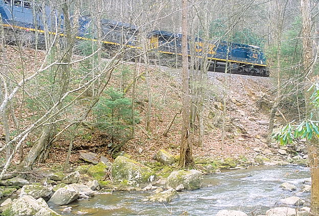 The Sewell Valley Subdivision sticks to the south side of Claypool Creek the rest of the way down to Meadow Bridge.