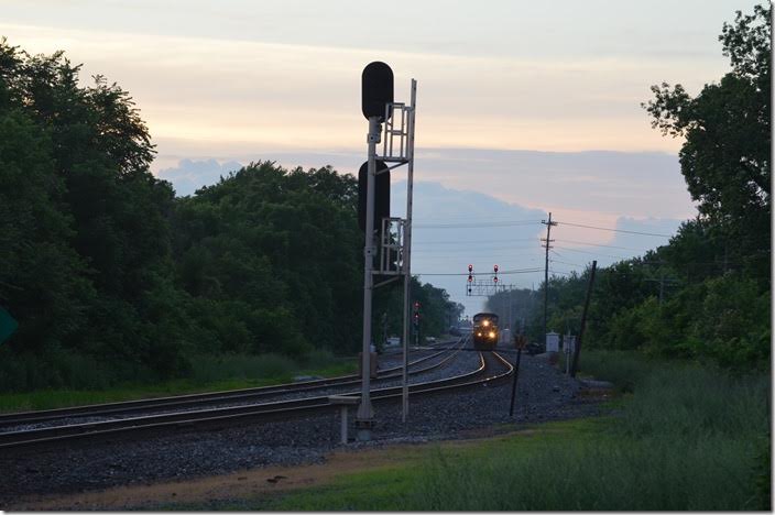 CSX 158-226 rolls east on the former C&O with single stack Q136 with 175 wells. Marion OH.