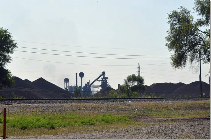 AK Steel’s blast furnace 3 from the west side of the mill. That’s the NS, ex-CR, exx-P-C, nee-NYC/Big Four line in the foreground. Middletown OH.