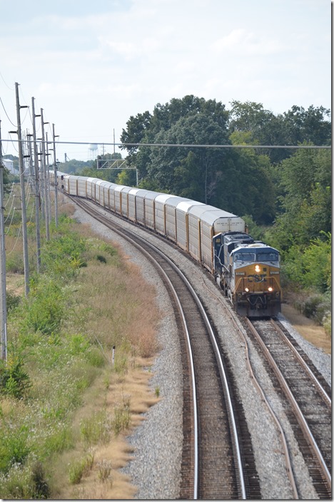 CSX 5377-8780 with 62 empty multi-levels. Bowling Green KY.