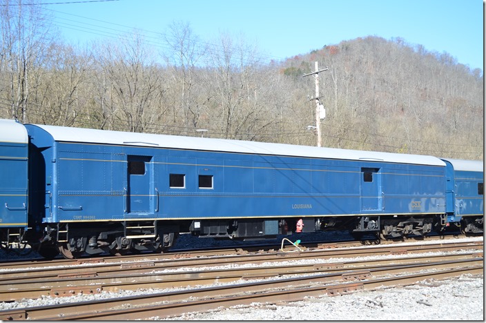 CSX bus car 994362 “Louisiana.” This baggage car was built for ACL in 1917.