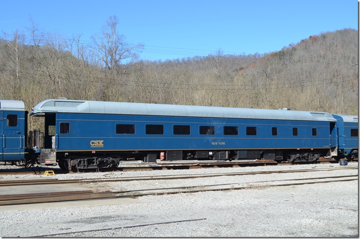 CSX bus car 994010 “New York.” Built by Pullman in 1922 for NYC as “Queen Elizabeth.” The large rear platform accommodated FDR’s wheelchair. It was part of Robert F. Kennedy’s funeral train. Became Conrail 76 and later CR 8.