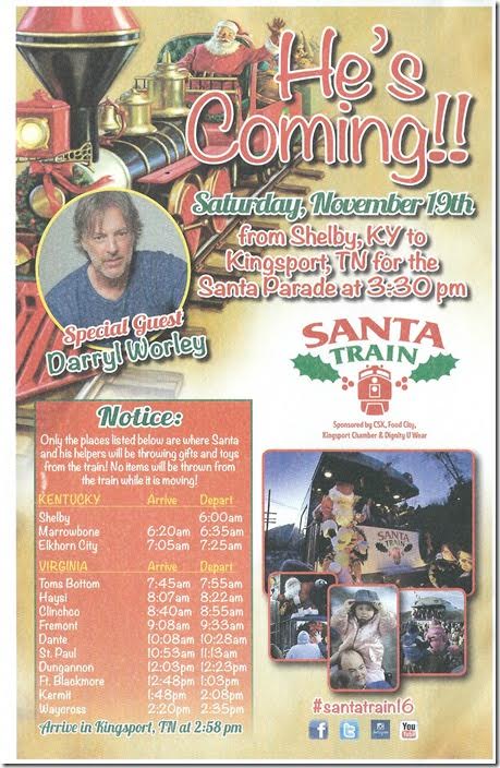 Santa Train 2016 poster.