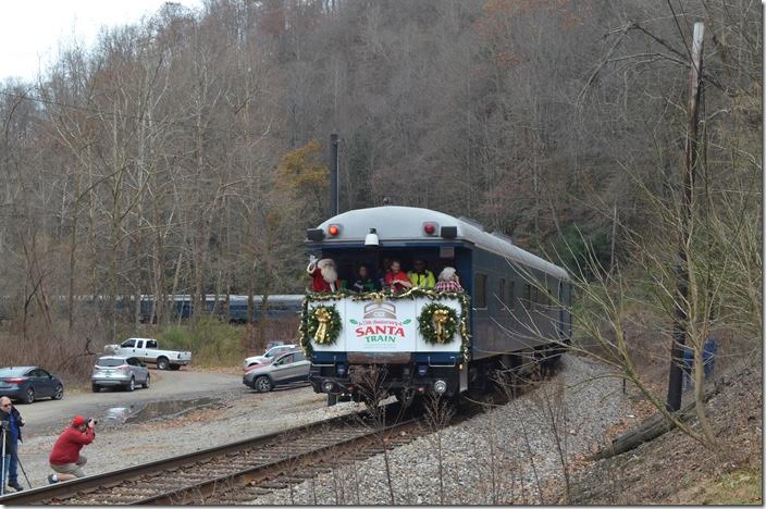 Santa. Waving to his fans.