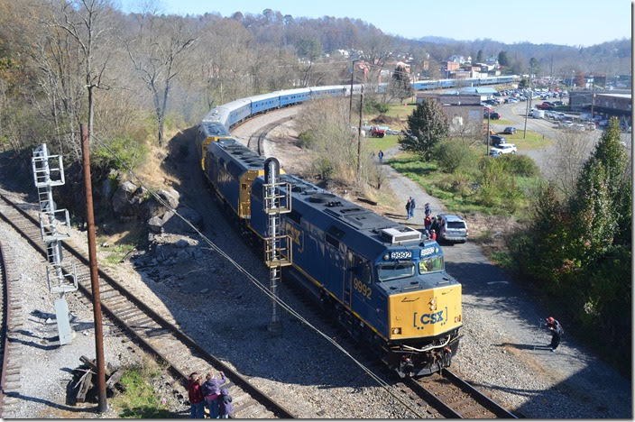 CSX 9992-9999-9993. View 6. St Paul VA. Leaving St. Paul at 11:13 a.m. Next stop is Dungannon at 12:03 p.m. Arrival in Kingsport is 2:58 p.m. Sue and I headed home. 