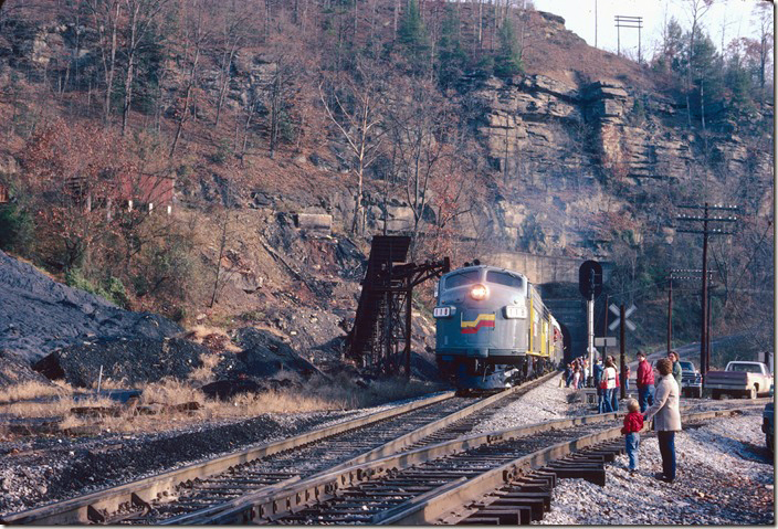 On Nov. 19, 1983 a young mother (Sue) and 3-year old son (Jason) wait in anticipation at Haysi VA.