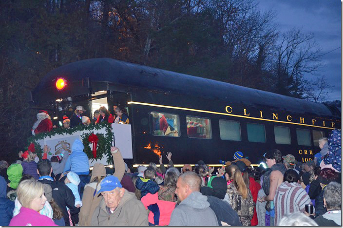 Considering the layout of the business car logistics of moving crates of gifts forward was probably a problem compared with the open car West Virginia. But I’ll take the 100