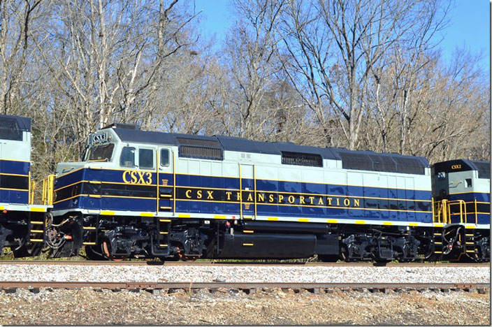 CSX 3 F40PH-2. St Paul VA.