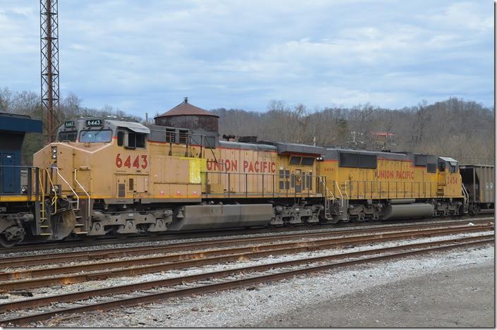 UP AC44 6443 and SD60M 2454. Shelby.