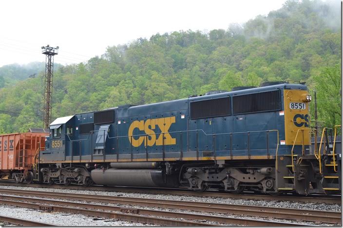 CSX “SD50-2” 8551. Ex-SBD. 04-26-2015. Shelby.