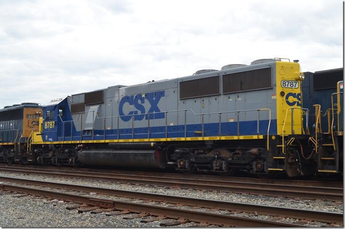 CSX SD60 8787 was an ex-EMD demo. Huntington.