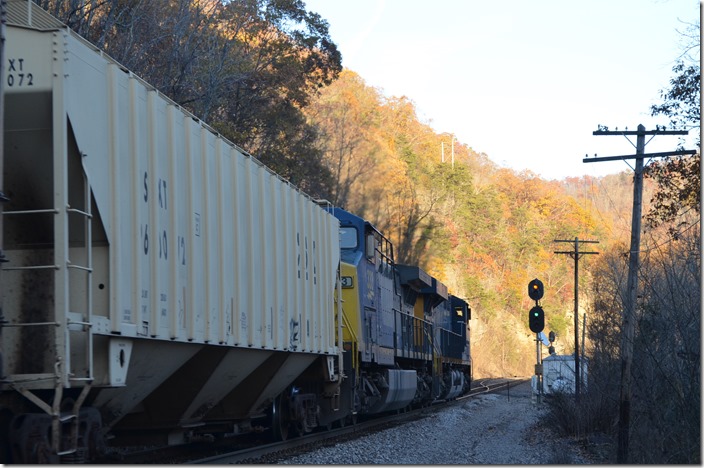 Medium clear at the NE Elkhorn passing siding. 