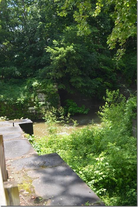 The Lock 29 aqueduct foundation on the west side of the river. Peninsula OH.