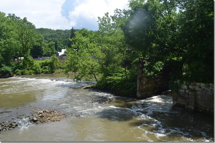 The mill was located on the right and the depot on the far left. Peninsula OH.