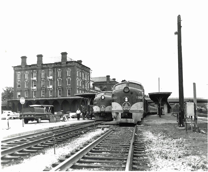 1970 June. B&O 1467. Cumberland MD. St Louis to Pittsburg line.