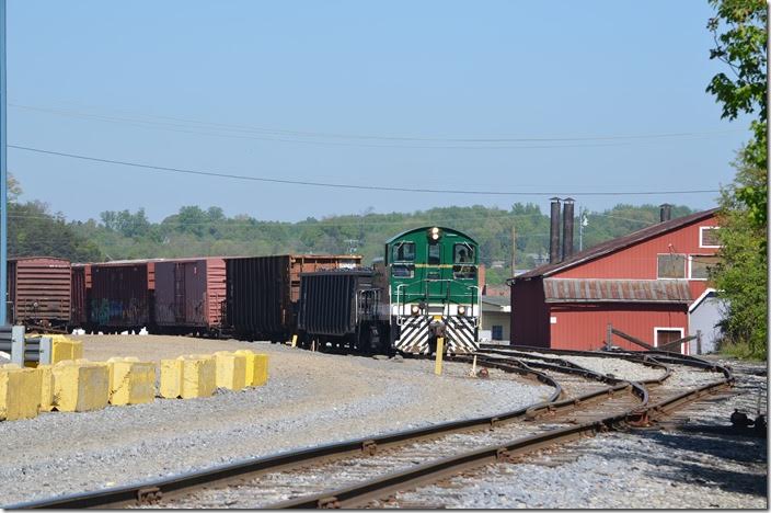 Former ET&WNC shop on right. ETRY 214 Johnson City TN.