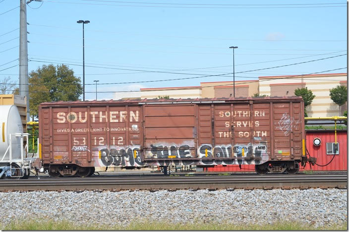 Southern box 531212 is an oldie but goody! Older car in predecessor markings are getting rare. I wish I had photographed more. Lynchburg VA.