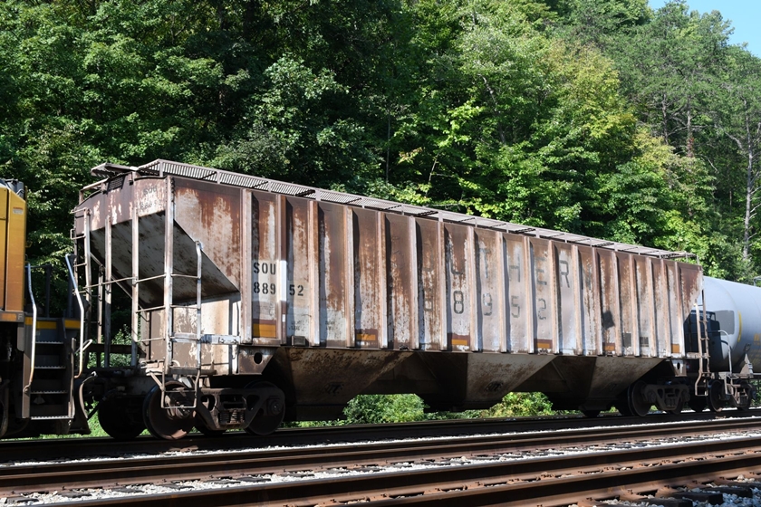 Southern 88952 served as a buffer car on an ethanol train at Shelby on 08-25-2024.