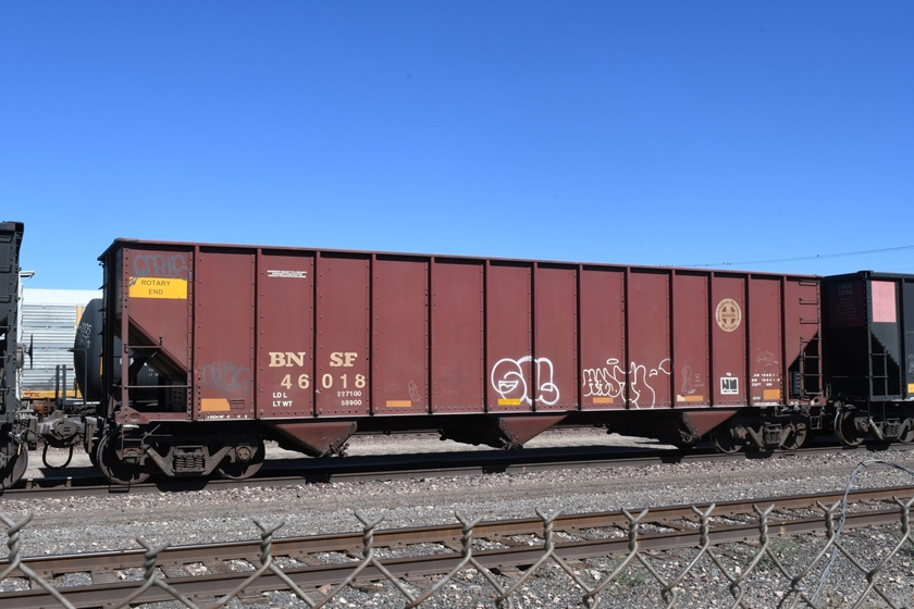 BNSF 46018 has a load limit of 227,100 and was built 02-1979 for one of the predecessors.