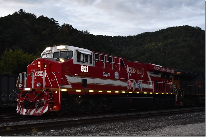 CSX 911 is an ES44AH, and it is not renumbered. Shelby.
