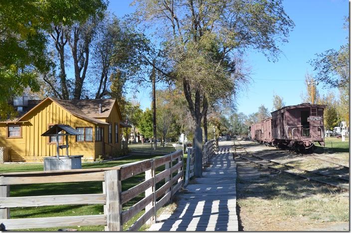 On the left is the SP agent’s 1883 house which served up until the end of operations in the early 1960s. It has been restored, and a nice lady gave me a tour through it. Laws CA.