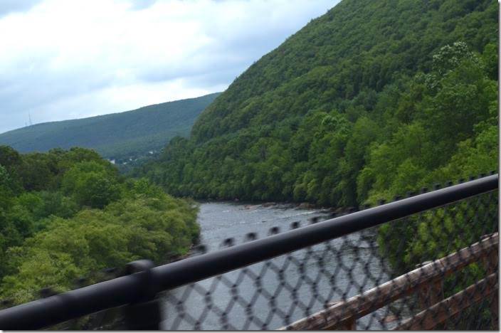 Crossing the Lehigh River. Coalport PA.