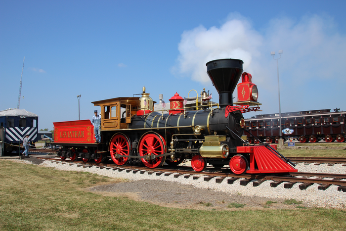 Leviathan steam locomotive view 1 from the side.